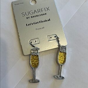 BaubleBar Sugarfix Let's Get Fizzical Earrings - Gold and Silver